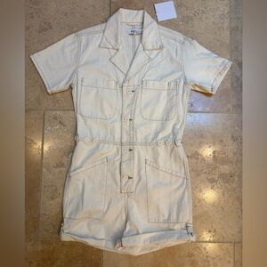 Pistola Women’s Parker Off-White Short Sleeve Romper- New With Tags
